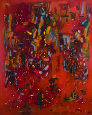 Abstract Oils 2. Sept 11 Oil on canvas: The lost balloon 120x150 Small