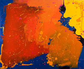 Abstract Oils 2. Sept 11 Oil on canvas: Supernova 120x100 Small